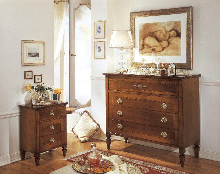 Salca Asiago cherry and walnut Chest of drawers